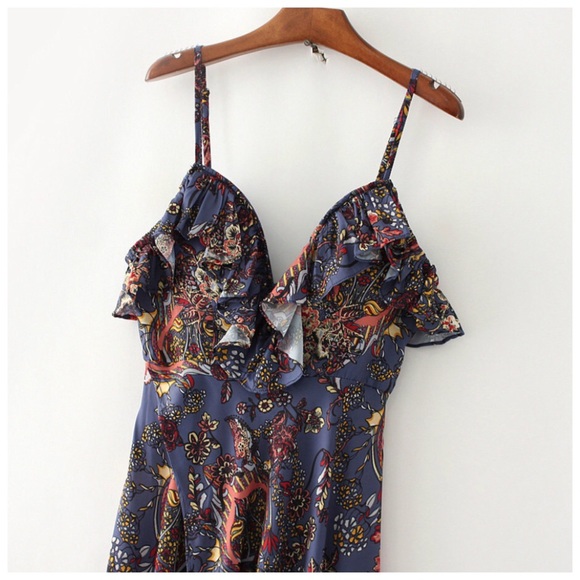 ‼️ PRICE FIRM LAST CALL
Silky Deep V Ruffle Off The Shoulder Dress - Picture 6 of 6